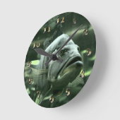 Ugly Aquarium Fish Runde Wanduhr (Winkel)
