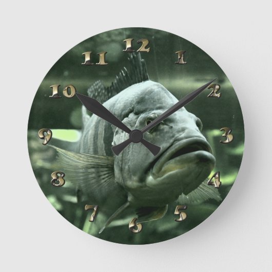 Ugly Aquarium Fish Runde Wanduhr (Vorderseite)