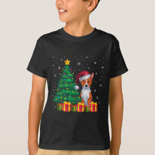 Ugly Basenji Weihnachtsmannmütze Weihnachtsleuchte T-Shirt