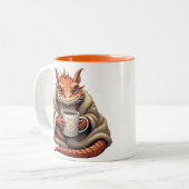 Ugly Bearded Dragon - Cozy Blanket & Coffee Lover Zweifarbige Tasse (Vorderseite Links)