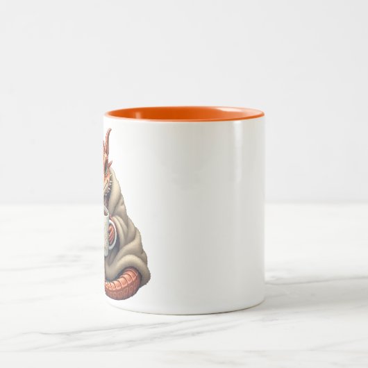 Ugly Bearded Dragon - Cozy Blanket & Coffee Lover Zweifarbige Tasse (Mittel)