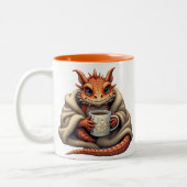 Ugly Bearded Dragon - Cozy Blanket & Coffee Lover Zweifarbige Tasse (Links)