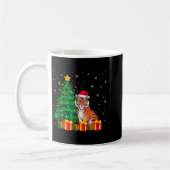 Ugly Bengal Tiger Santa Hat Christmas Tree Lights Kaffeetasse (Links)