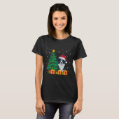 Ugly Border Collie Weihnachtsmannmütze Weihnachtsl T-Shirt (Vorne ganz)