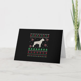 Ugly Boston Terrier Dog Xmas Geschenk Boston Terri Feiertagskarte