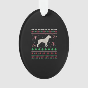 Ugly Boston Terrier Dog Xmas Geschenk Boston Terri Ornament