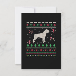 Ugly Boston Terrier Dog Xmas Geschenk Boston Terri RSVP Karte