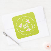 Ugly Box Gerecycelt Verpackungsaufkleber Limon & r Quadratischer Aufkleber (Umschlag)