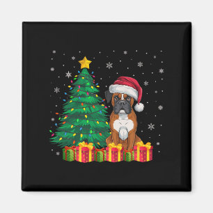Ugly Boxer Weihnachtsmannmütze Weihnachtsleuchten Magnet