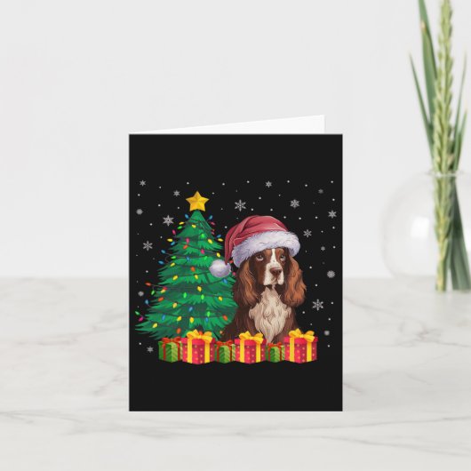 Ugly Boykin Spaniel Weihnachtsmannmütze Weihnachts Karte (Vorderseite)