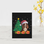Ugly Boykin Spaniel Weihnachtsmannmütze Weihnachts Karte (Gelbe Blume)