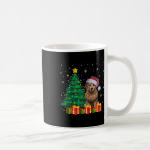 Ugly Briard Weihnachtsmannmütze Weihnachtsleuchten Kaffeetasse