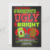 Ugly & Bright Christmas Sweaters Party Einladung (Vorderseite)