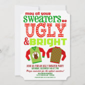 Ugly & Bright Christmas Sweaters Party Einladung (Vorderseite)