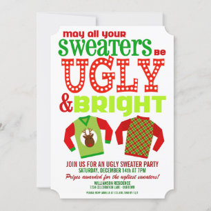 Ugly & Bright Christmas Sweaters Party Einladung