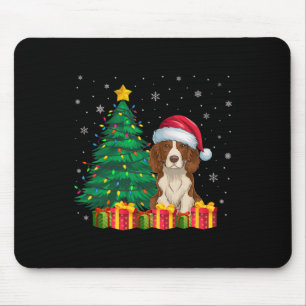 Ugly Brittany Spaniel Weihnachtsmannmütze Christma Mousepad