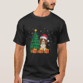 Ugly Brittany Spaniel Weihnachtsmannmütze Christma T-Shirt (Vorderseite)