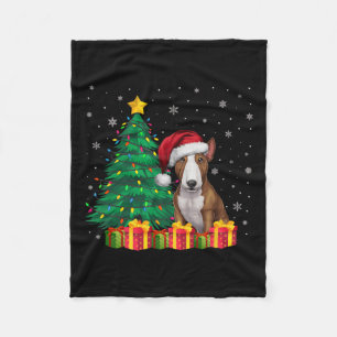 Ugly Bull Terrier Weihnachtsmannmütze Christmas Li Fleecedecke