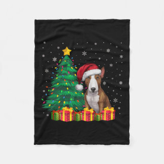 Ugly Bull Terrier Weihnachtsmannmütze Christmas Li Fleecedecke