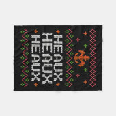 Ugly Cajun Christmas Xmas New Orleans Southern Lou Fleecedecke (Vorderseite (Horizontal))