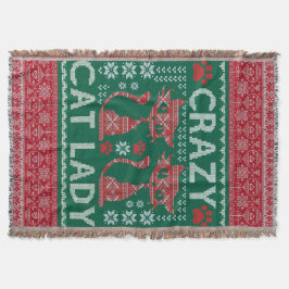 Ugly Cat Lady Sweater Blanket Weihnachtsgeschenk Decke