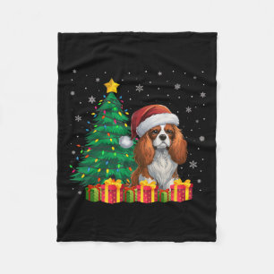 Ugly Cavalier King Charles Spaniel Weihnachtsmannm Fleecedecke