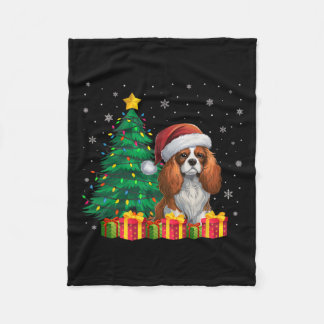 Ugly Cavalier King Charles Spaniel Weihnachtsmannm Fleecedecke
