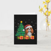 Ugly Cavalier King Charles Spaniel Weihnachtsmannm Karte (Gelbe Blume)