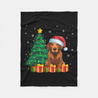 Ugly Chesapeake Bay Retriever Weihnachtsmannmütze Fleecedecke