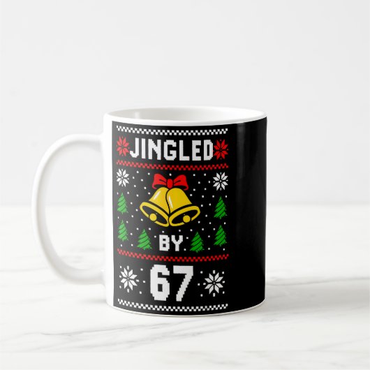 Ugly Christmas 67 Meme Design Funny Six Seven Hand Kaffeetasse (Links)