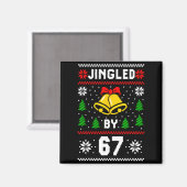 Ugly Christmas 67 Meme Design Funny Six Seven Hand Magnet (Vorderseite/Rückseite)
