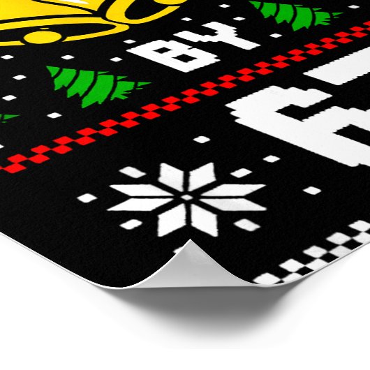 Ugly Christmas 67 Meme Design Funny Six Seven Hand Poster (Ecke)