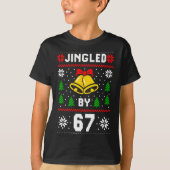 Ugly Christmas 67 Meme Design Funny Six Seven Hand T-Shirt (Vorderseite)