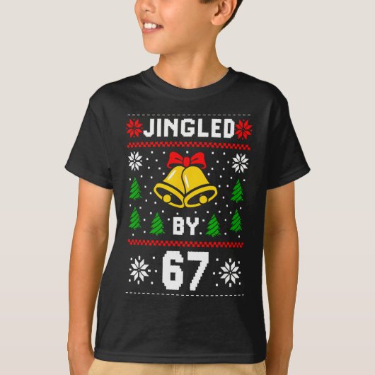 Ugly Christmas 67 Meme Design Funny Six Seven Hand T-Shirt (Vorderseite)