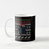 Ugly Christmas Black Cat Merry Christmas Gift  Kaffeetasse (Links)