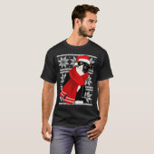 Ugly Christmas Black Cat Santa Hat F Holiday Cute T-Shirt (Vorne ganz)