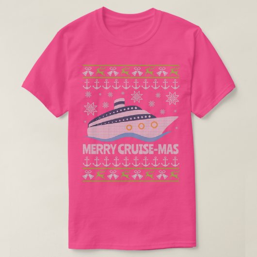 Ugly Christmas Cruise Ship Vacation T-Shirt (Design vorne)