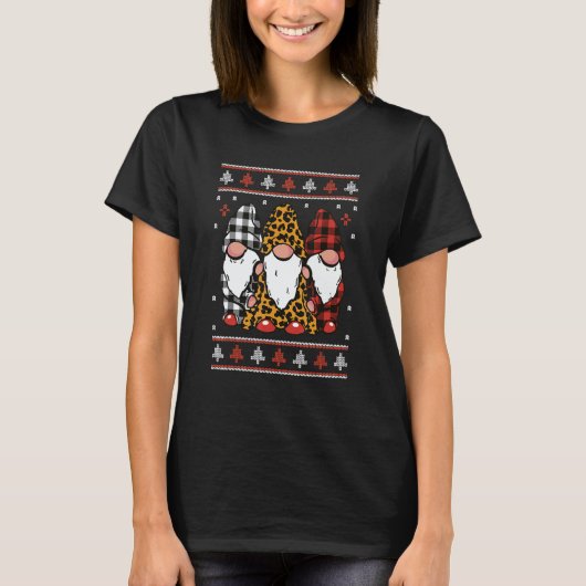Ugly Christmas Cute Gnome Leprechaun Goblin With T-Shirt (Vorderseite)