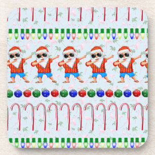 Ugly Christmas Dabbing Santa Getränkeuntersetzer
