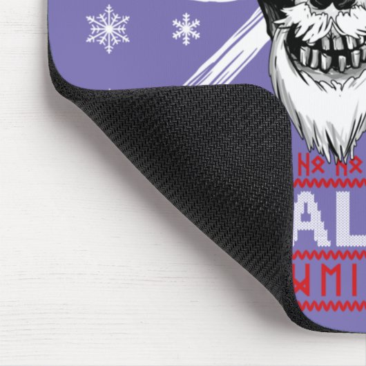 Ugly Christmas Design Fa-La-Valhalla Mousepad (Ecke)