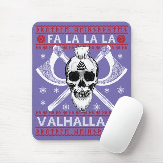 Ugly Christmas Design Fa-La-Valhalla Mousepad (Mit Mouse)