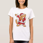 UGLY CHRISTMAS Funny Dabbing Dab Cat Santa T-Shirt (Vorderseite)