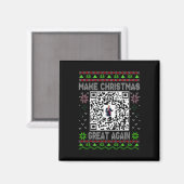 Ugly Christmas Funny Qr President Trump Dance Code Magnet (Vorderseite/Rückseite)