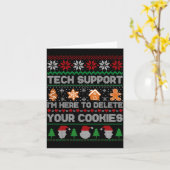 Ugly Christmas Funny Tech Suprt Here To Delete Coo Karte (Gelbe Blume)