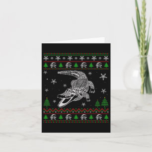 Ugly Christmas für Alligator Liebhaber Spaß Karte