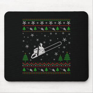 Ugly Christmas für Chainsaw Liebhaber Spaß Mousepad