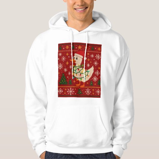 Ugly Christmas Goose Hoodie | Funny Holiday Sweate (Vorderseite)