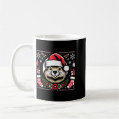 Ugly Christmas Groundhog Kaffeetasse (Links)