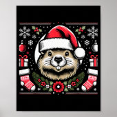 Ugly Christmas Groundhog  Poster (Vorne)