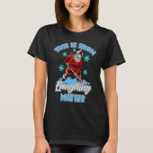 Ugly Christmas Ice Hockey Santa This Is Snow Laugh T-Shirt (Vorderseite)